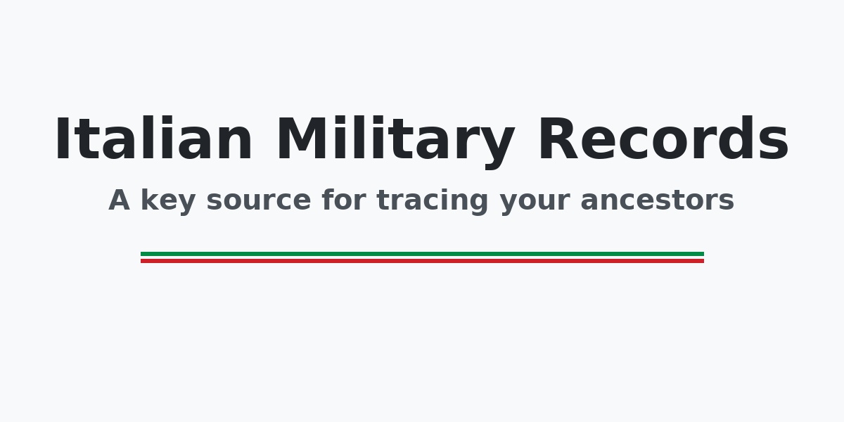 Header image for article on Italian military records, genealogy and family history research.