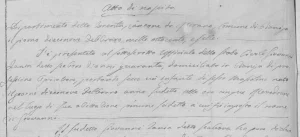Example of an Italian birth record from 1807 showing handwritten details of parents, child, and witnesses.